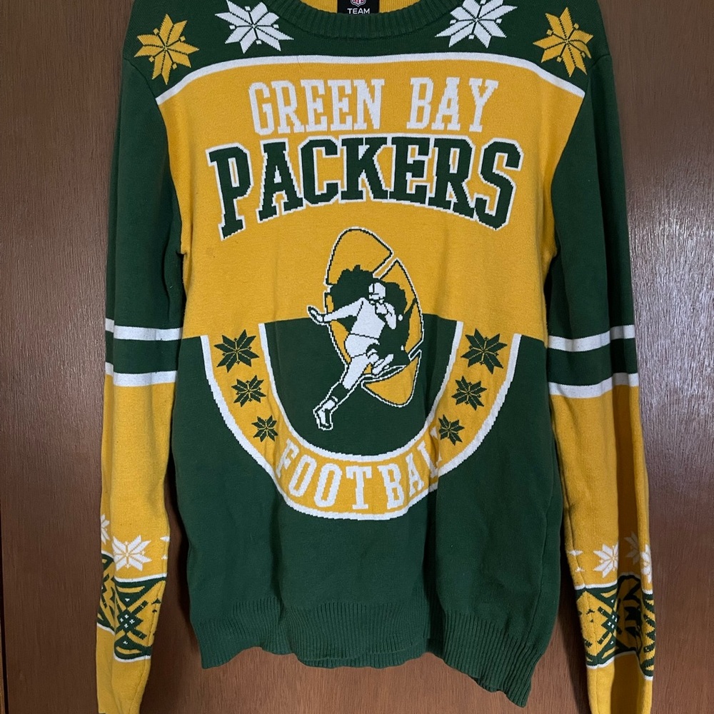 NFL Green Bay Packers Crewneck Sweater Green and Yellow